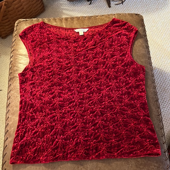 ConradC Collection Red Large Pull Over Textured Deep Wine Red - Picture 2 of 12